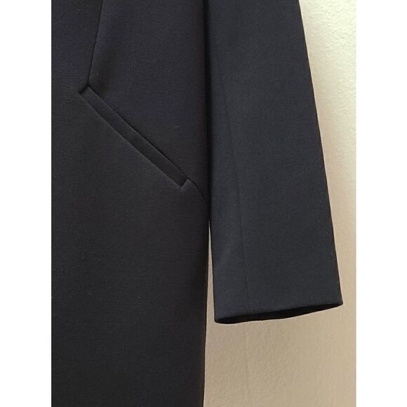 🖤 HALOGEN Open Front Collarless Long Black Blazer Size XS - Picture 12 of 16